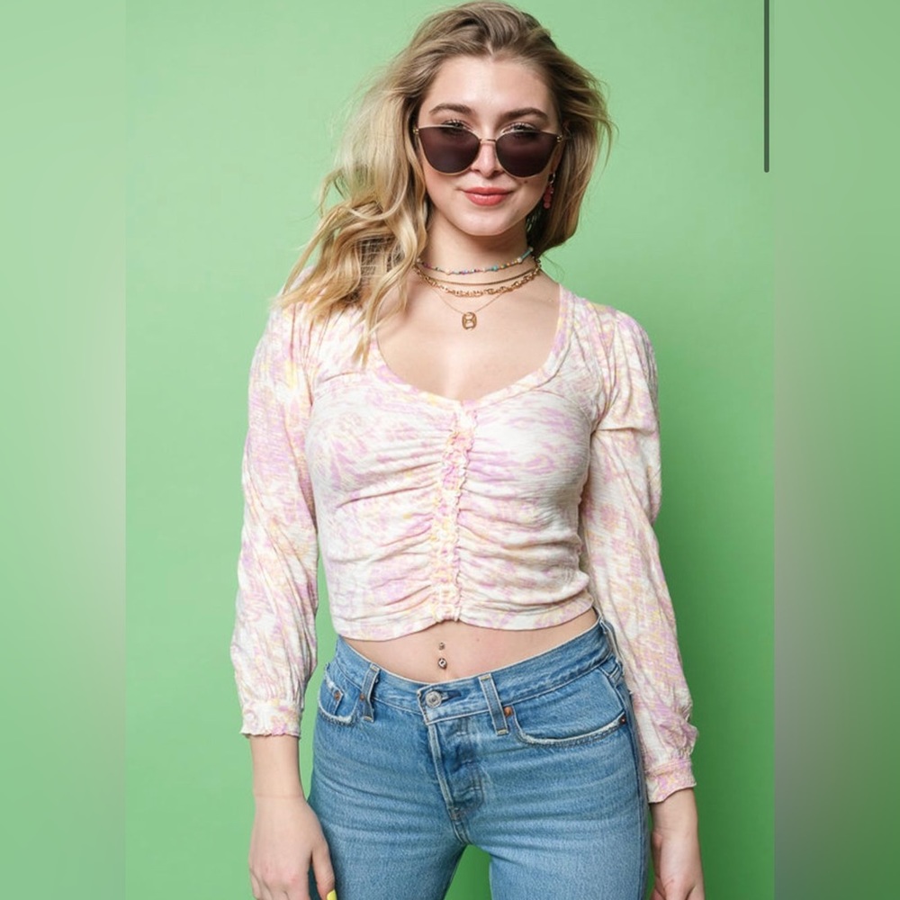 Free People Say The Word Cotton Crop Top